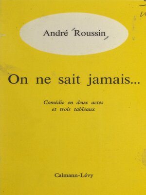 cover image of On ne sait jamais...